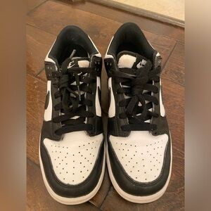 Nike Dunk Low - black & white - Big Kid size 6 / Women 8
